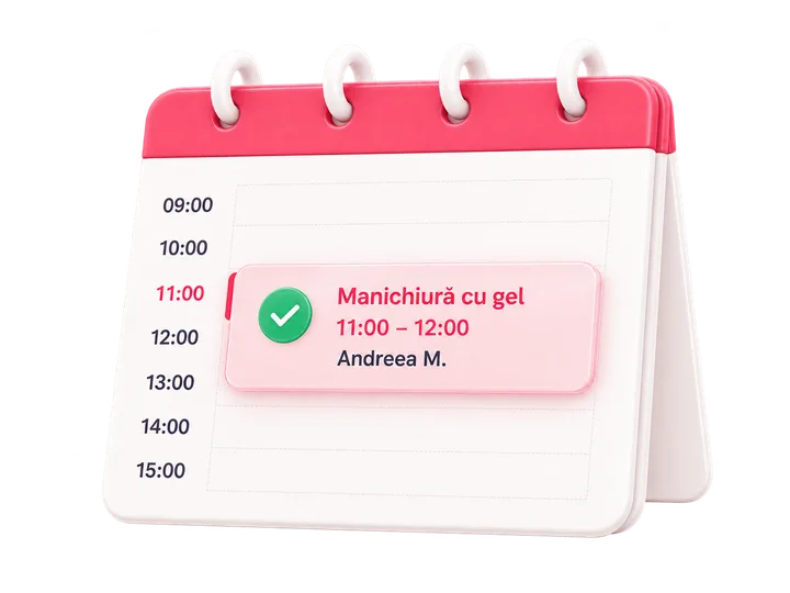 Rezervarea confirmată apare direct în agenda Glowpost